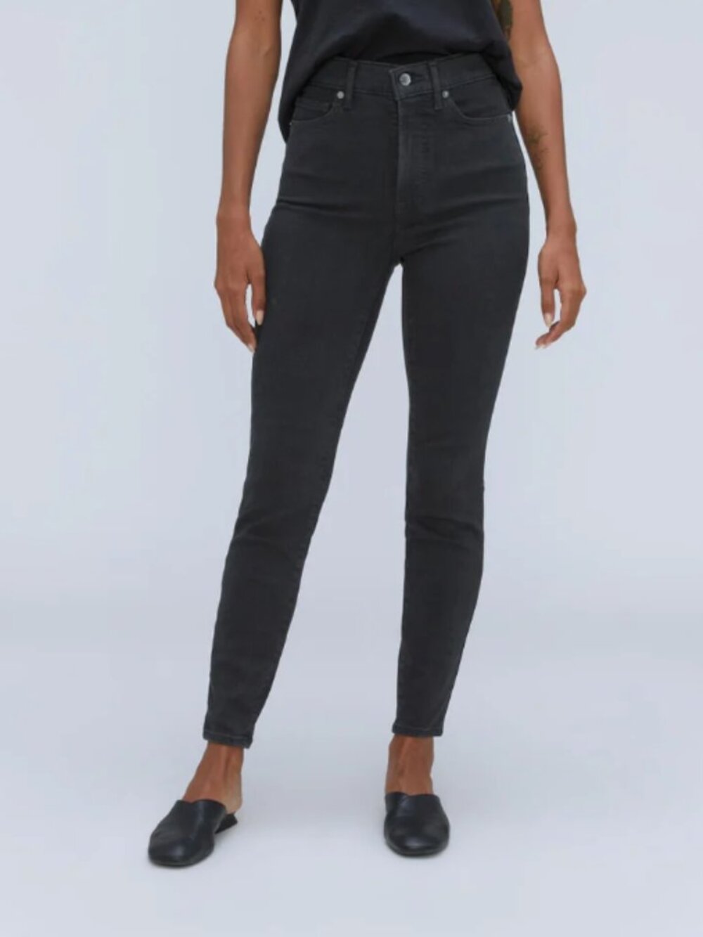 Everlane High-Rise Skinny Jeans (Size 25)(Black)